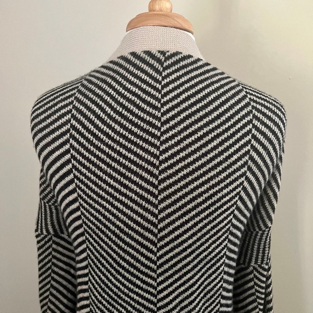 Tan and Black Striped Cardigan